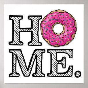 Poster Délicat Juicy Doughnut Rose Maison Warmer