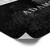 Poster Délicat noir et blanc Funérailles Bienvenue photo (Coin)