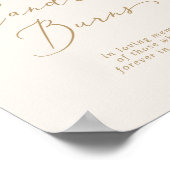 Poster Délicate Bougie Or et Crème Cette Bougie Brûle Mém (Coin)