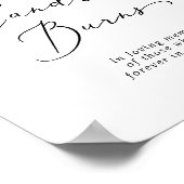 Poster Délicate Cette Bougie Brûle Signe de Mariage Mémor (Coin)