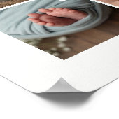 Poster Delicate Floral Initial M 8-Photos Collage Newborn (Coin)