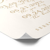Poster Delicate Gold and Cream Our Love Story Wedding (Coin)
