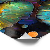 Poster Delicate Lotus Flowers Blossoming in the Snow (Coin)