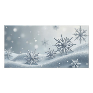 Poster Delicate Snowflakes – Minimal Winter Wall Art