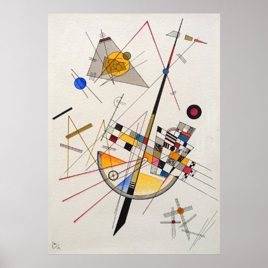 Poster Delicate Tension (1923) by Wassily Kandinsky (Devant)