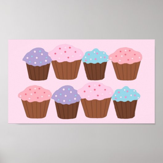 Poster Délice de Cupcake (Devant)