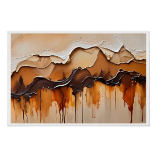 Poster Délices Glacés et Gourmandises Fondantes