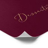 Poster Delicic Gold and Burgundy Desserts (Coin)