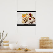 Poster Délicieuse Crème à l'arc et dessert à la banane (Cuisine)