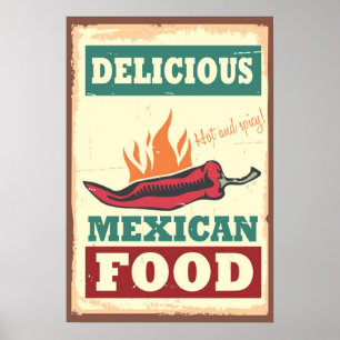 Poster Délicieuse cuisine mexicaine