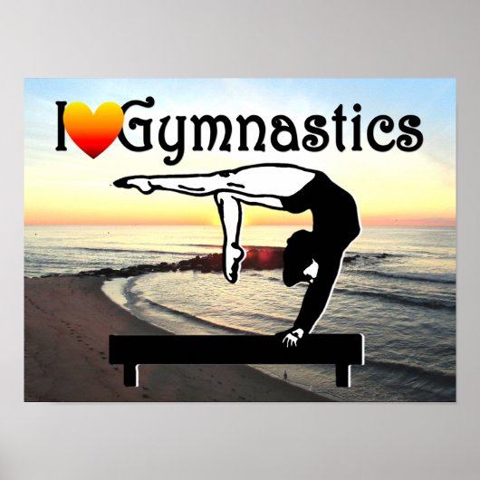 POSTER DÉLICIEUX J'AIME LA CONCEPTION DE GYMNASTICS (Devant)