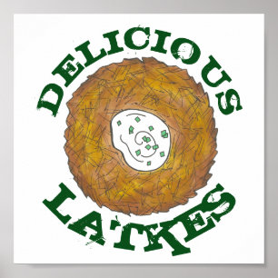 Poster Délicieux Latkes Cuisine juive Cuisine Décor Cuisi