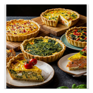 Poster delicious quiches