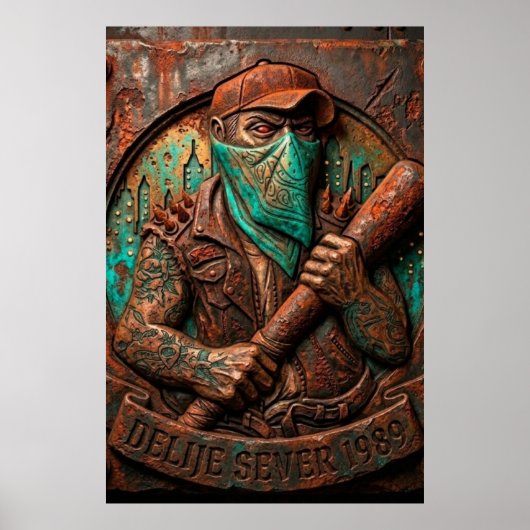 Poster Delije Sever 1989 en relief (Devant)