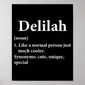 Poster Delilah Name Definition  (Devant)