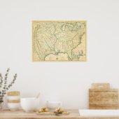 Poster Delisle. Carte de la Louisiane.... Paris, 1718 (Cuisine)