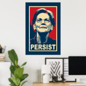 Poster d'Elizabeth Warren Persist (Bureau à domicile)