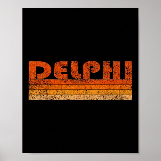 Poster Delphes Grèce Rétro Vintage (Devant)