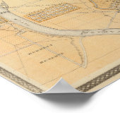 Poster Delphi & Pittsburg avec les villes de banlieue (Coin)