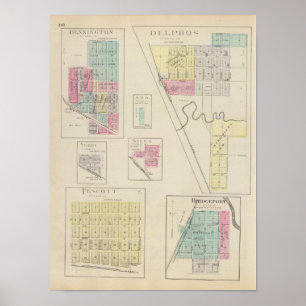 Poster Delphos, Bennington, ADA, Verdi, Niles, le Kansas