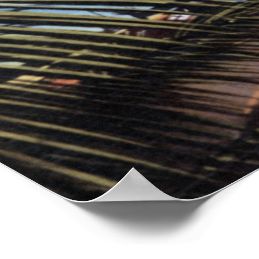 Poster Delray Beach Floride le long de la côte 1940 (Coin)