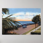 Poster Delray Beach Floride le long de la côte 1940 (Devant)