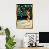 Poster DELRAY BEACH Floride-Nouvelle Originale Marilyn Mo (Bureau à domicile)
