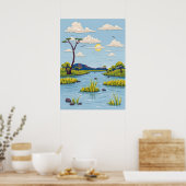 Poster Delta d'Okavango (Cuisine)