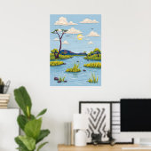 Poster Delta d'Okavango (Bureau à domicile)