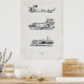 Poster Delta du Tigre : Navires Première partie Impressio (Cuisine)