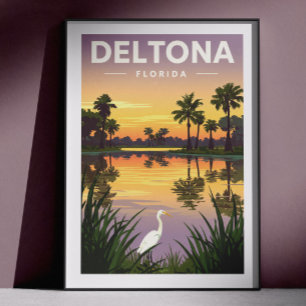 Poster Deltona Floride vintage
