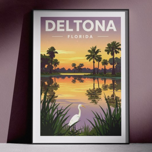 Poster Deltona Floride vintage