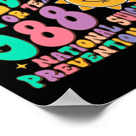 Poster Demain a besoin que vous appelez le texte 988 Suic (Coin)