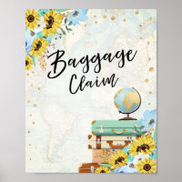 Demande de bagage Voyage Aventure Blue Sunflowers