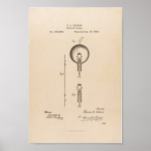 Poster Demande de brevet d'ampoule légère de Thomas Ediso