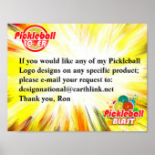 Poster Demande de conception de Pickleball (Devant)