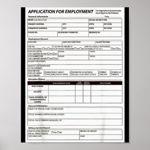 Poster Demande d'emploi de costume d'Halloween drôle Y Tr