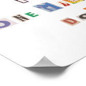 Poster Demande Drôle Pour De L'Argent Ransom Note Collage (Coin)