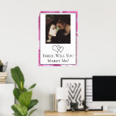 Poster Demande en mariage personnalisée (Bureau à domicile)
