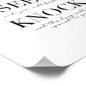 Poster Demander à la recherche Knock (Coin)