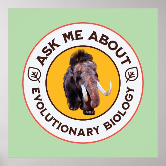 Poster Demandez-moi à propos de la biologie évolutionnair (Devant)