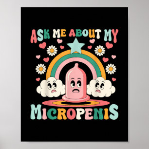 Poster Demandez-Moi À Propos De Mon Micropenis Drôle Adu