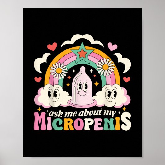 Poster Demandez-Moi À Propos De Mon Micropenis Drôle Adu (Devant)