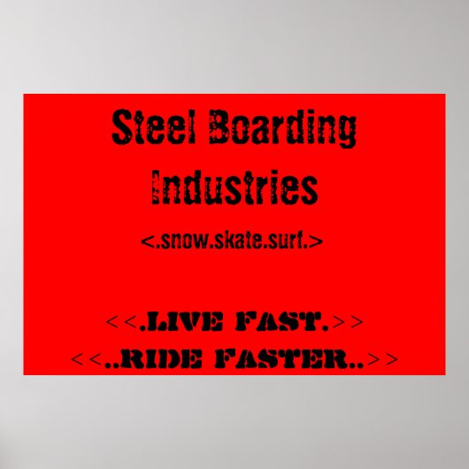 Poster d'embarquement en acier (Devant)