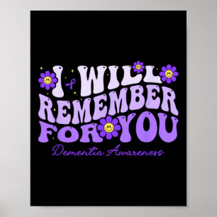 Poster Démence Je me souviendrai pour vous Fleur Rétro He