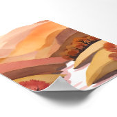 Poster Demeure d'automne | Paysage aquarelle de feuillage (Coin)