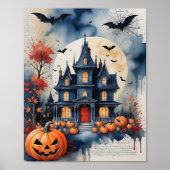 Poster Demeure hantée Halloween la nuit d'Halloween (Devant)