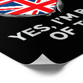 Poster Demi-Américain Moitié Anglais USA Angleterre Drape (Coin)