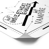 Poster Demi banquier d'investissement, demi-vampire (Coin)