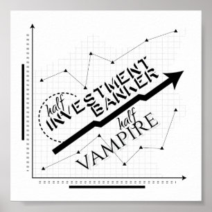Poster Demi banquier d'investissement, demi-vampire